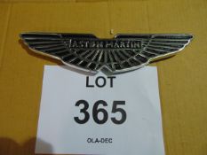 ASTON MARTIN POLISHED ALUMINIUM HANGING SIGN - 33cms X 8cms