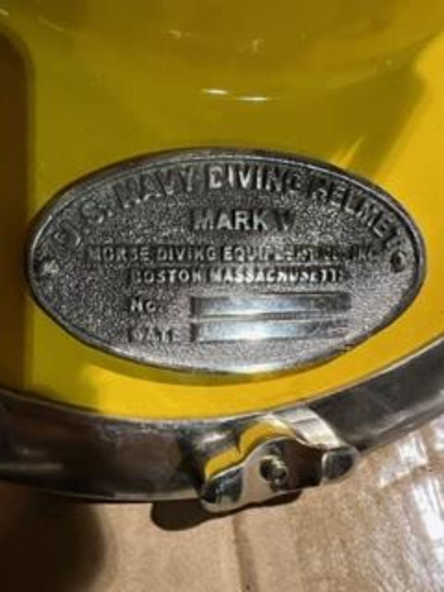 Lovely Full Size US Navy MK V Diving Helmet repro - Image 5 of 6