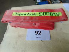 2 x Spanset 5000kgs 2MRecovry Lifting Strap