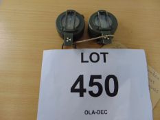 2 x Stanley London British Army Brass Prismatic Compass Nato Marks in Mils