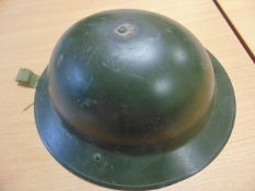 VERY NICE ORIGINAL WW2 BELGIAN ARMY STEEL HELMET C/W ORIGINAL LINER AND DECAL