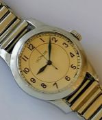 A 1940s Jaeger LeCoultre Royal Air Force pilot steel-cased manual watch