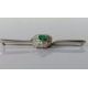 An Art Deco emerald and diamond platinum brooch, the emerald 5mm x 6mm, thirty-one round-cut diamond - Image 2 of 5