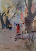 Trevor Chamberlain RSMA ROI (British b.1933) EARLY MORNING DUNGARPUR, INDIA, watercolour,