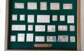 The Stamps of Royalty cased set, comprising twenty-five silver stamps to commemorate the Silver Jubi