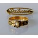A Victorian gold mourning ring with pearl-set and enamel decoration, surrounded by plaited hair, unm - Image 1 of 4