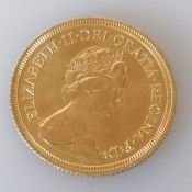 A QEII gold full sovereign, 1978