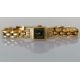 A vintage ladies gold dress watch with black face and Arabic numerals, Swiss mechanism on an 18ct go - Image 1 of 3