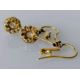 A pair of white and yellow metal diamond earrings, the central round-cut diamond approximately 0.20 - Image 6 of 6