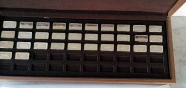 1000 Years of British Monarchy - An incomplete cased collection 32 (out of fifty) 20th century silve