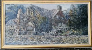 Robert William Hill (1932-1990), OLD MILL, oil on canvas, 30x 60 cm, framed and signed top left