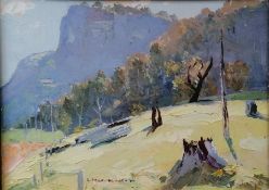 William Rubery Bennett (1893-1987), KANGAROO VALLEY, oil on board, glazed and framed, signed