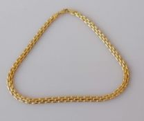 An 18ct yellow gold link necklace with lobster clasp, 20.6g