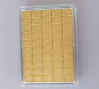A Valcambi Combibar 50g, 99.99% fine gold, cased with certificate