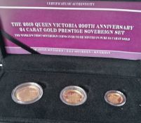 The 2019 Queen Victoria 200th Anniversary 24 Carat Gold Sovereign Prestige Set
