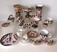 A miscellany of late 19th century/early 20th century Royal Crown Derby ceramics, mostly in the Imari