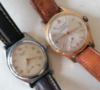 A vintage Everite King stainless steel cased mens watch and a Tanivas 17 Medals Antimagnetique watch