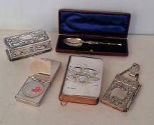 A late Victorian silver oblong casket with embossed rococo decoration by A & J Zimmerman Ltd, Birmin