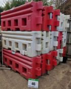 Fifteen SAFESITE FACILITIES Interlocking Water filled Barrier Sections