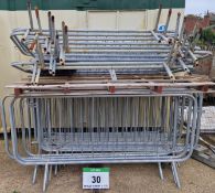 Twenty Six Portable Steel Free Standing Barriers