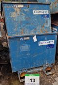 Two CONQUIP Forklift operated Tipping Skips