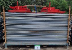 Forty Two HERAS Temporary Fencing Panels with Eight Access Arches and Foot Blocks (includes
