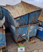 Two CONQUIP Forklift operated Tipping Skips