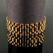 Armband, 333/8K Gelbgold (punziert), 24g, Friedrich Binder Mannheim, Steckschließe mit zwei Sicherh