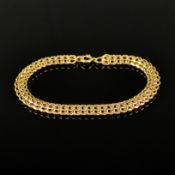 Armband, 585/14K Gelbgold (punziert), 16,17g, flexibles Band aus verschiedenen ringförmigen Element