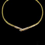 Design Collier von Carl Bucherer, 750/18K Weiß- und Gelbgold (punziert), 35,4g, gearbeitet aus zwei