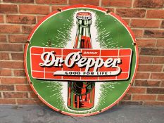 Enamel Circular Dr Pepper Sign