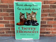 original Tin Cherry Blossom Shoe Polish Sign