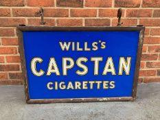 Original 1920/30's Glass Wills Capstan Cigarettes Sign A/F