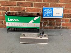 Lucas Bulb and Jubilee Hose Clip Display Stands and MBG Rocker Cover (3)