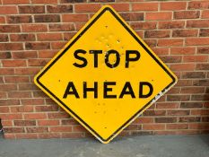 American Stop Ahead Sign