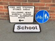 Three Road Signs