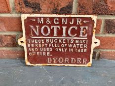 Cast Iron Notice Sign