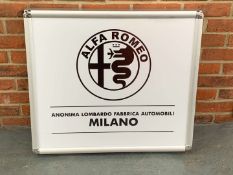 Modern Illuminated Alfa Romeo Sign