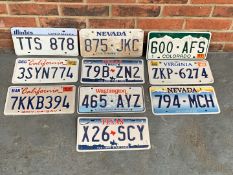 Ten American Number Plates