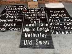 Large Quantity Of British and American Bus Blinds&nbsp;