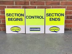 Three Duckhams Signs On Board