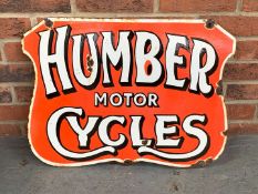Humber Motor Cycles Enamel Sign
