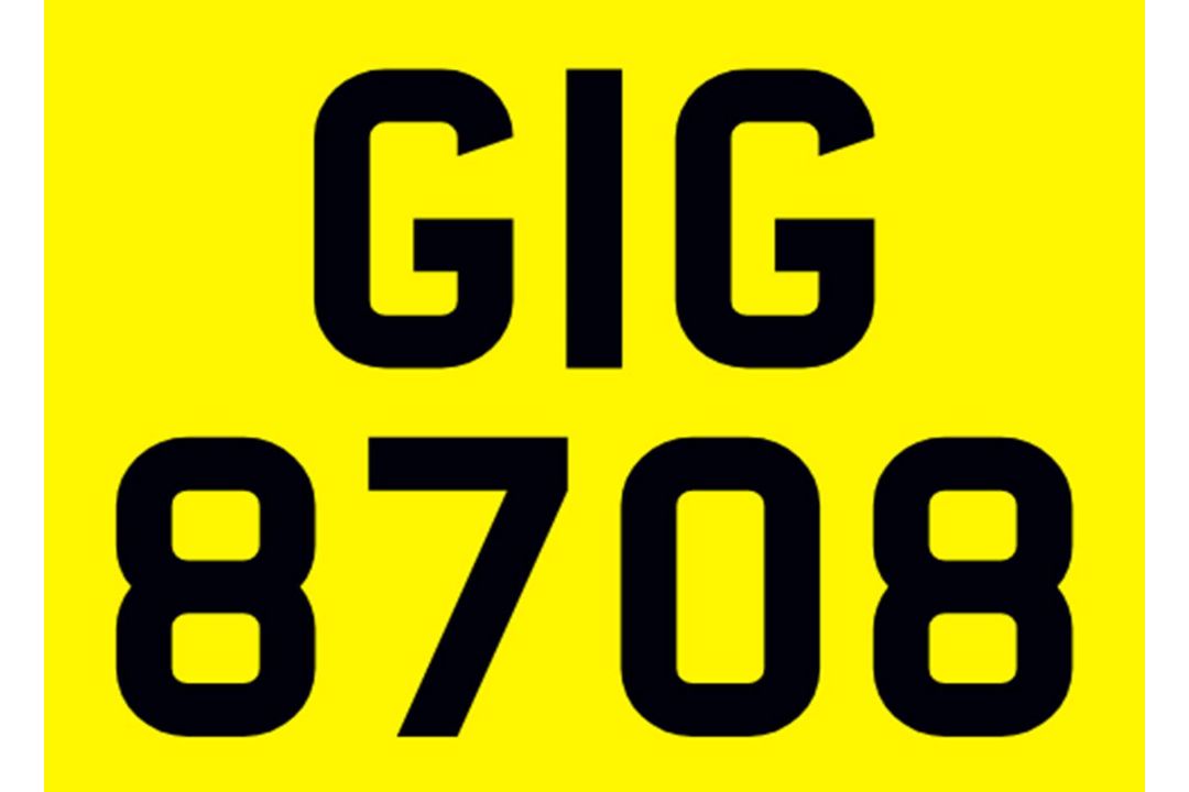 &nbsp; GIG 8708 Registration Number&nbsp;