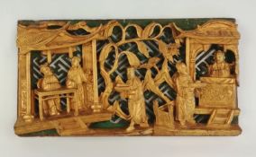 Rechteckiges Tempelrelief, China