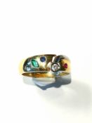 Brillant Rubin Saphir Smaragd Damenring