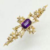 Brillant Amethyst Brosche