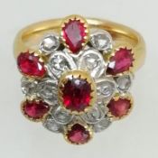 Diamant Rubin Damenring King