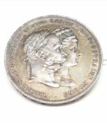 Münzbrosche Silber