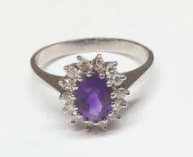 Brillant Amethyst Damenring