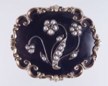 Gregorianisches Trauermedaillon/Brosche